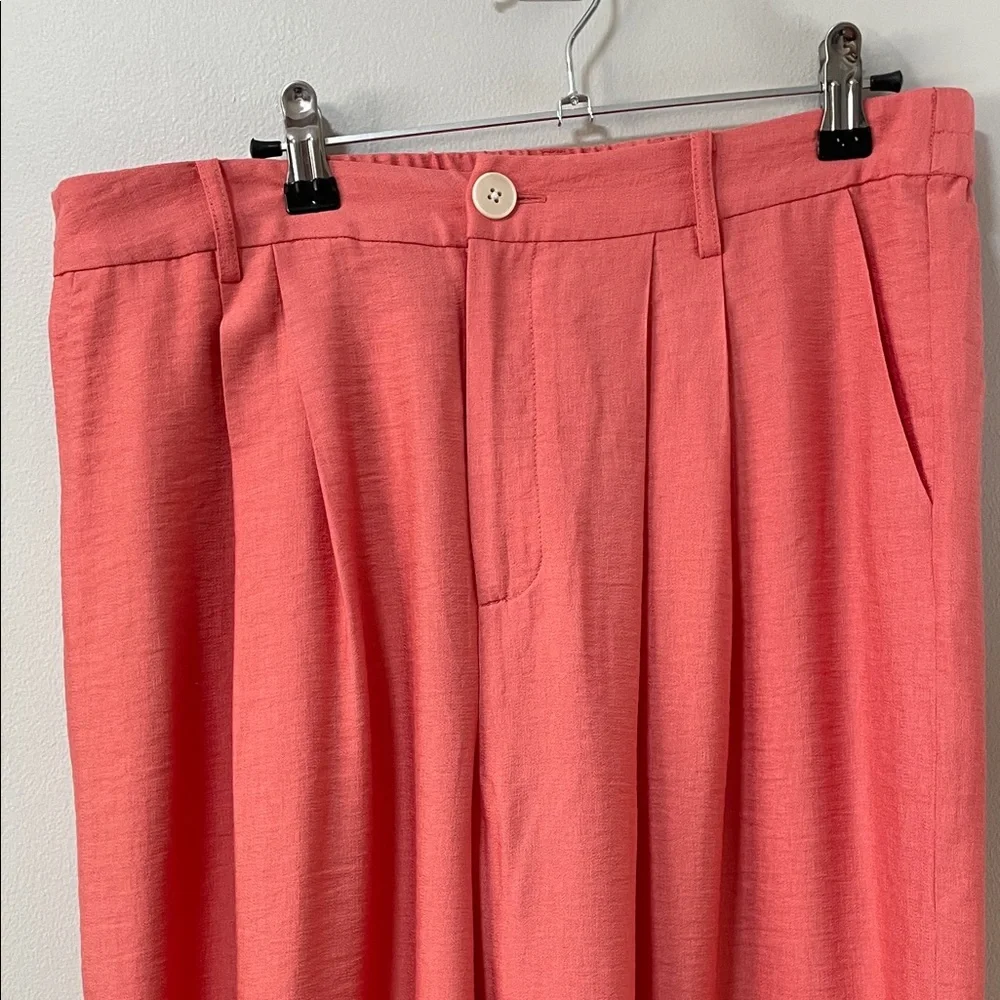 Part Two Sibille Wide-Leg Coral Pants in Porcelain Rose - Picture 10 of 15